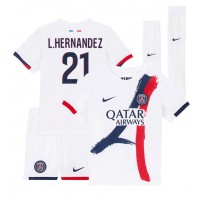 Maglia Calcio Paris Saint-Germain Lucas Hernandez #21 Seconda Divisa Bambino 2024-25 Manica Corta (+ pantaloncini)